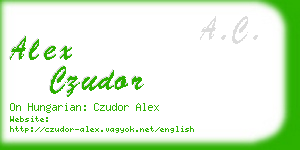 alex czudor business card